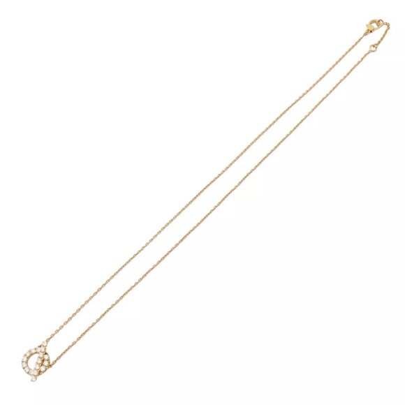 HERMES Finesse Pendant Necklace 18k Rose Gold Diamond - Picture 8 of 8